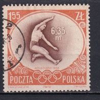 Polen, 1956, Mi. 994, Olymp. Spiele, Weitsprung, 1 Briefm., gest.