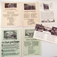 historische Postkarte * 6 Lied-Postkarten Musik - Heimatlieder