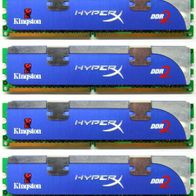 4GB Kit (4x1GB) Kingston HyperX DDR2-800 PC2-6400U KHX6400D2LLK2/2G Ram Memory