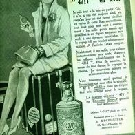 Die Reise wird gut mit 4711 !" historischer PARFUM Flacon Reklame Grafik Druck 1928