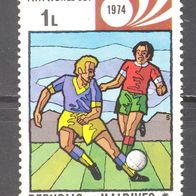 Malediven, 1974, Mi. 521, Fußball, 1 Briefm., postfr