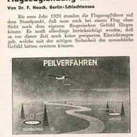 Flugzeug Nebel Peilung in "Technik voran !" original antiquarisches Zeitdokument 1933