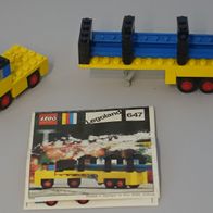 Lego 647 Sattelschlepper + Schienen Lorry with girders + orig. Bauanleitung 1971