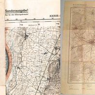 Topographische Karte 1:25 000. 6719, Sinsheim, Messtischblatt Jg. 1939, Rückseite Muh