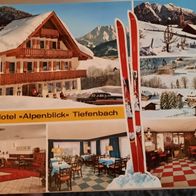 Faltwerbeblatt / Karte Hotel Alpenblick, Tiefenbach üb. Oberstdorf incl- Preisang. in