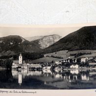 Wolfgangsee, Gala, schwarz-weiß Karte, Salzkammergut, Stempel Weisses Rößl