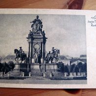 Wien. schwarz-weiß Karte, Maria Theresia Denkmal