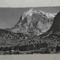 Grindelwald, schwarz-weiss- Karte, Wetterhorn