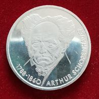 10 DM ark Arthur Schopenhauer von 1988, Prägestätte D, 625er Silber