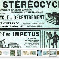 La Nature" 1902 Technik Journal mit Stereo Kamera und Auto Reklame "Impetus" Kürbis
