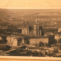 Prag Hradcany, schwarz-weiss- Karte -