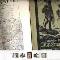 Der Bergsteiger" historisches Magazin 1929 mit Faltkarte von Süd Kärnten