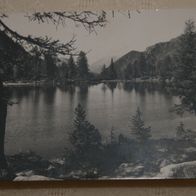 Passo de San Pellegrino, Laghetto, schwarz-weiss- Karte - Dolomiten