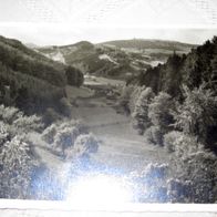 Lippische Schweiz mit Blick vom Hangstein, schwarz-weiß- Karte