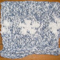 Originelle kuschelige Mütze blau weiß Hippie BOHO Alternativ