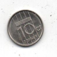 Münze Niederlande 10 Cent 1984