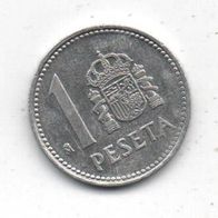 Münze Spanien 1 Peseta 1985