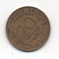 Münze Frankreich 20 Centimes 1963