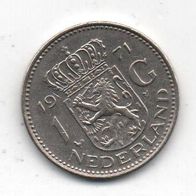 Münze Niederlande 1 Gulden 1971