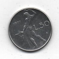 Münze Italien 50 Lire 1977