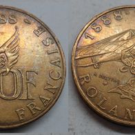 Frankreich 10 Francs 1988 (Aluminium-Bronze) "Roland Garros" ## Kof11