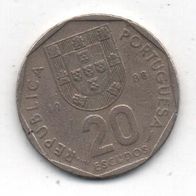 Münze Portugal 20 Escudos 1988