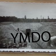 Foto Wehrmacht Deutschland Camo Tarn Stellung Front bunker shelter Stahlhelm Wk2