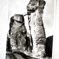 Externsteine, Turmfelsen, schwarz-weiss- Karte