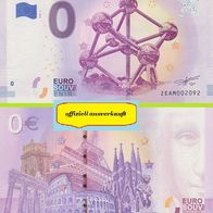 0 Euro Schein Atomium - Brussels ZEAM 2018-2 offiziell ausverkauft Nr 2099