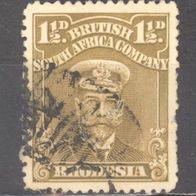 Rhodesien, British South Africa Company, 1913, König, 1 Briefm., gest.