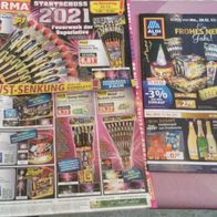 Feuerwerk Prospekt 2020 2021 ALDI SÜD & NORMA je 1x für Sammler