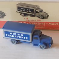 Wiking 1:87 Mercedes L 5000 Koffer fernblau-grau aus Set Verkehrs Modelle 1 (2011)