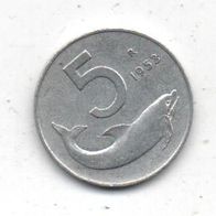 Münze Italien 5 Lire 1953