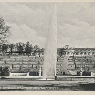 alte AK Potsdam, Sanssouci, Terrassen, Große Fontaine