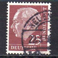 Bund BRD 1954, Mi. Nr. 0186 / 186, Heuss I, gestempelt 22.03.1956 #13810