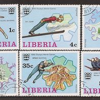 Liberia olymp. Winterspiele 1976 in Innsbruck Mi.-Nr. 980-985 gest. (706)