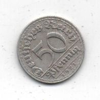 Münze Deutsches Reich 50 Pfennig 1921