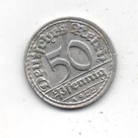 Münze Deutsches Reich 50 Pfennig 1922