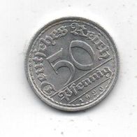 Münze. Deutsches Reich 50 Pfennig 1920
