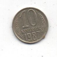 Münze Russland 10 Kopeken 1987