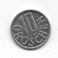 Münze Österreich 10 Groschen 1981