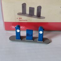 Wiking 1:87 Tankstelle Zapfstelle signalblau-weiß aus PMS Verkehrs Modelle 53 (2016)