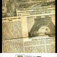 Eiffelturm Unterquerung im Flug " orig Foto Report 1926 in "Tiroler Volksbote"