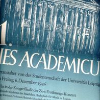 1. DIES Academicus" original historisches Plakat 1946 Tanzabend der Studenten L