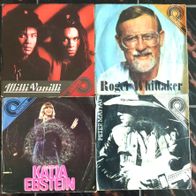 4 Quadro Singles, Vinyl, Milli Vanilli, R. Whittaker, K. Ebstein, P. Maffay