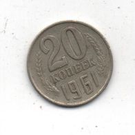 Münze Russland 20 Kopeken 1961