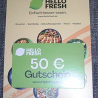 HelloFresh Gutschein insgesamt 50 € Rabatt HELLO FRESH Gutscheincode für Neukunden