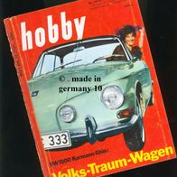 Der Volks -Traumwagen " VW 1500 Karmann Ghia - historisches Titelblatt 1961