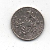 Münze Kenya 50 Cents 1977