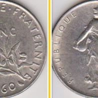 1960 Frankreich - 1 Franc - Erhaltung: sehr schön